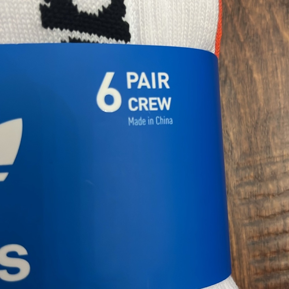 Adidas Crew Socks 6 Pack Shoe Size 6-12 - Picture 15 of 17